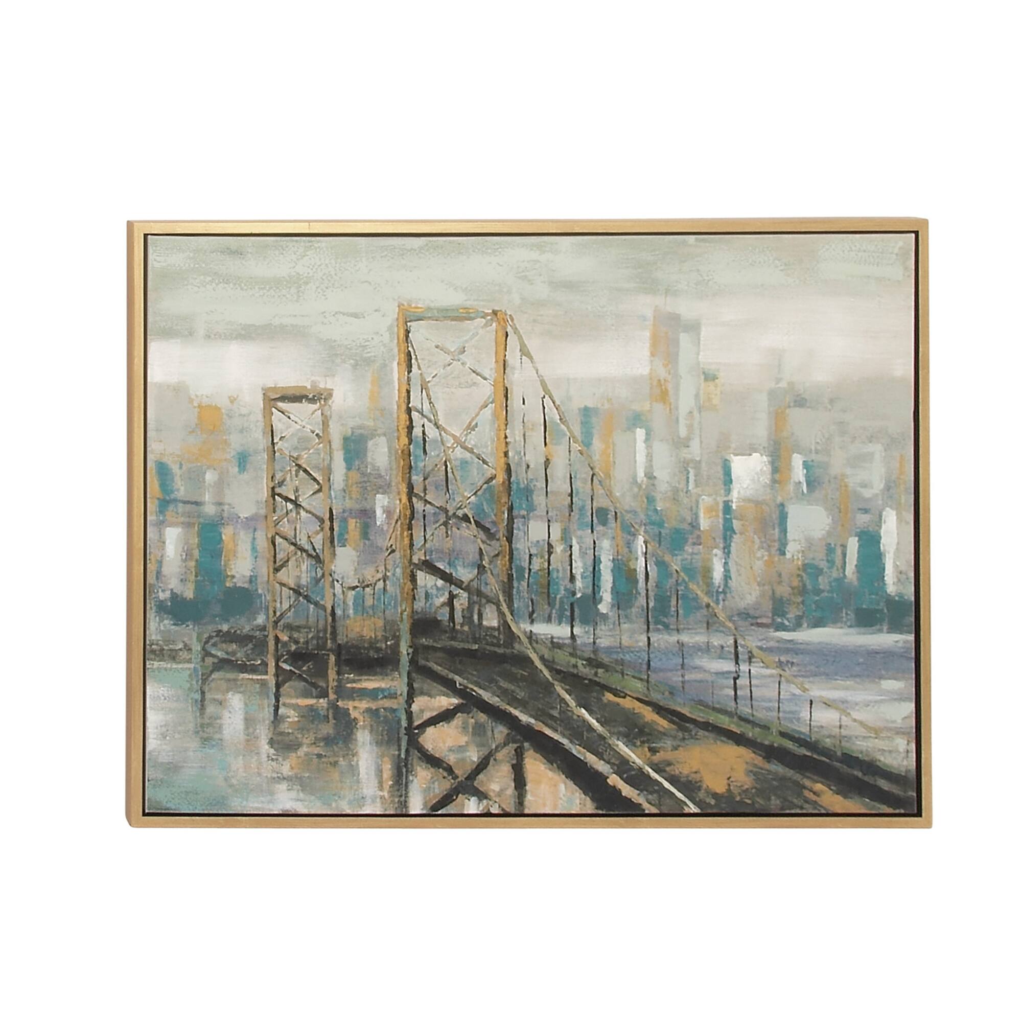 Light Brown Traditional Architecture Canvas Wall Art